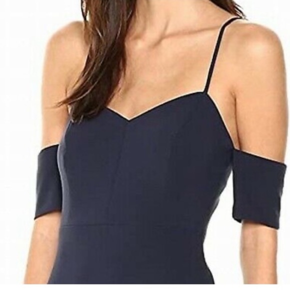 LIKELY, Navy off the shoulder dress, size 6 - Picture 4 of 10